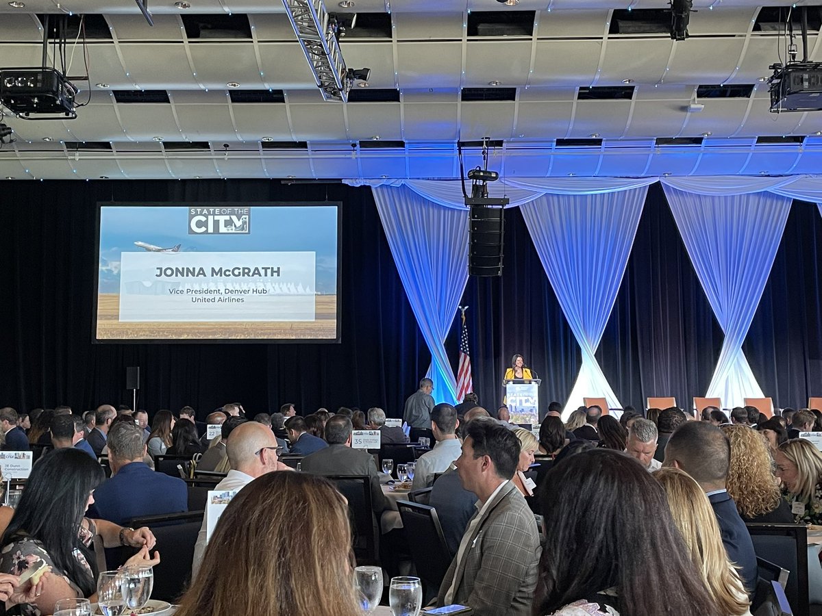 Our State of the City event has begun! We’re kicking things off with opening remarks from our president &amp; CEO, <a href="/JJAment/">JJ Ament</a>. As well as from our presenting sponsor today, <a href="/united/">United Airlines</a>’s Jonna McGrath.