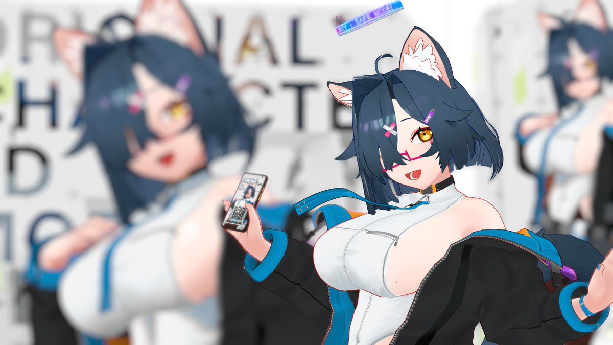 「7/29の0時から開催のアバターミュージアム8に オリジナル3Dモデル「藍子さん」|Kare@FANBOXのイラスト