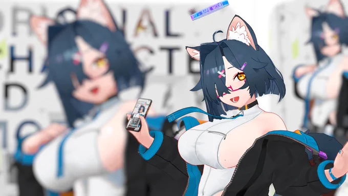 7/29の0時から開催のアバターミュージアム8に オリジナル3Dモデル「藍子さん」出展します!部屋番号65です!よろしくお願いいたします!#AIKOSAN3D#アバミュ   #VRChat #アバターミュージアム8#Blender3D #B3D 