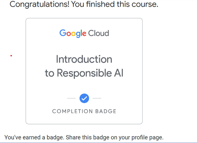 PriyankaS91445's tweet image. #PepperProgramming
#100DaysOfCode #100DaysOfNoCode
#100DaysOfLowCode

Completed Introduction to Responsible AI @senthazalravi Sir