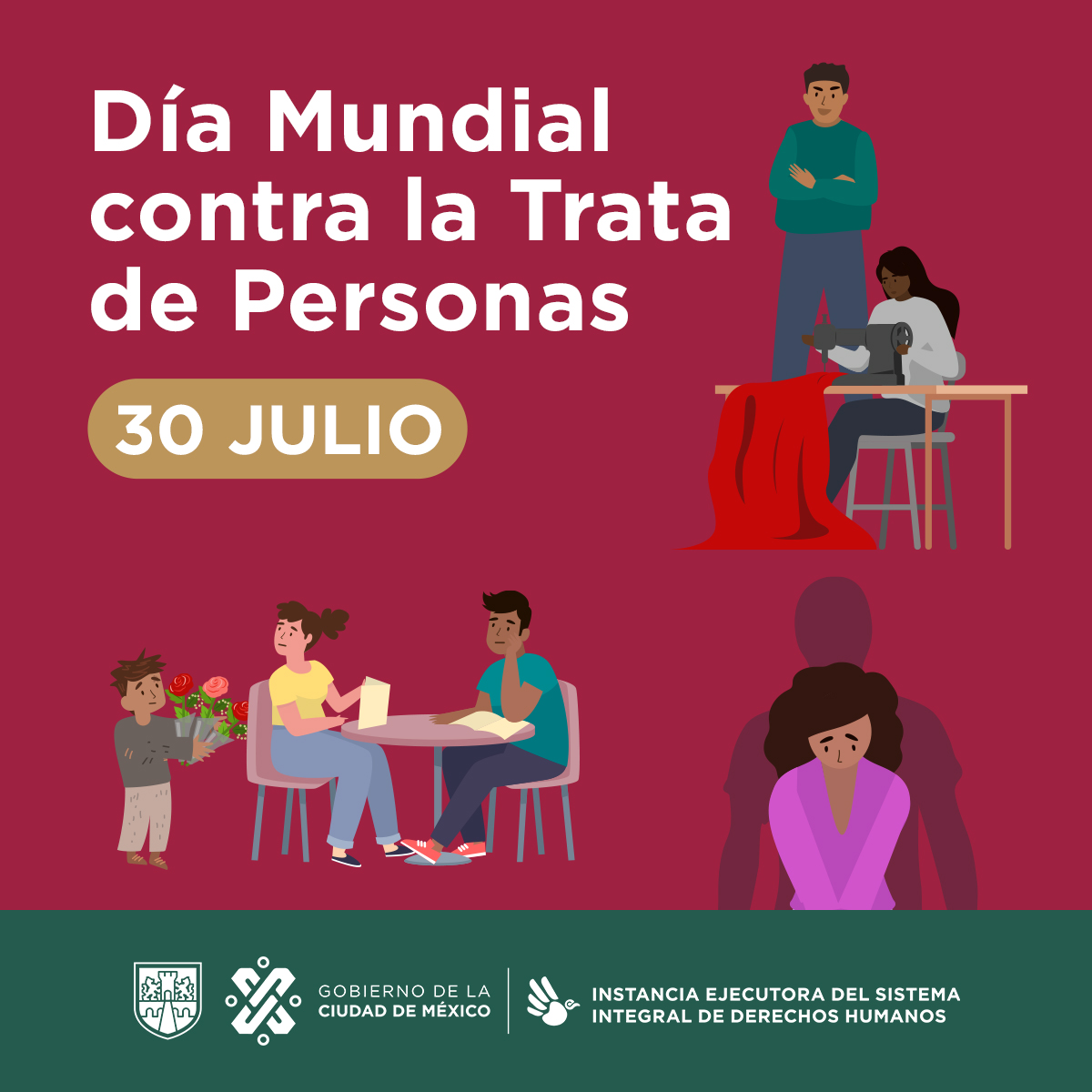 PDHCDMX's tweet photo. Hoy se conmemora el #DíaMundialContraLaTrata de Personas, considerada un delito y una grave violación de los #DerechosHumanos. Reiterando el compromiso de esta Ciudad para prevenir y combatir estos delitos #Súmate #Denuncia #ContraLaTrata #CiudadSegura #CiudadDeDerechos https://t.co/ZEpiLyHny3