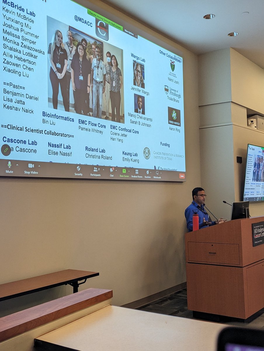 EKoutelou's tweet photo. Fantastic talk on the #immunoglobulin cues of the #tumormicroenvironment by Dr. @somnathpaul closing the #EMC #WIPseminars of this fiscal year. #immunotherapy #ICB #antibodies #endcancer #RAPC #McBrideLab #MDACC https://t.co/nksSaKg2ur