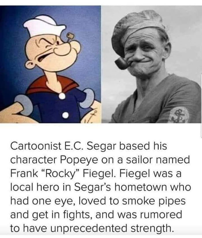 Heindsight's tweet image. The original Popeye and a modern favorite impressionist. ❤️💪❤️