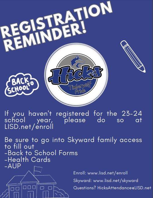 Make sure you have registered for the 2023-2024 school year