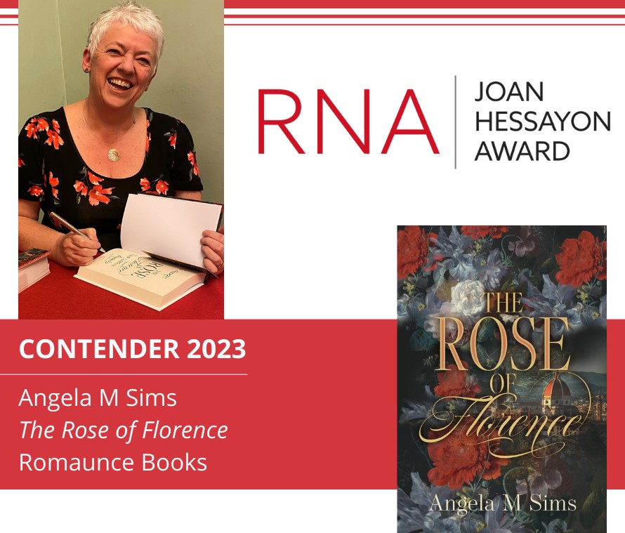 Amazing achievement and huge congrats to @AngelaMSims1 and #TheRoseofFlorence for contender at the #RNAJoanHessayonAward2023 .@RNATweets #TheRoseofFlorence is out now in eBook & hardback, paperback coming soon, immerse yourself in the world of #Renaissance #Florence and the…