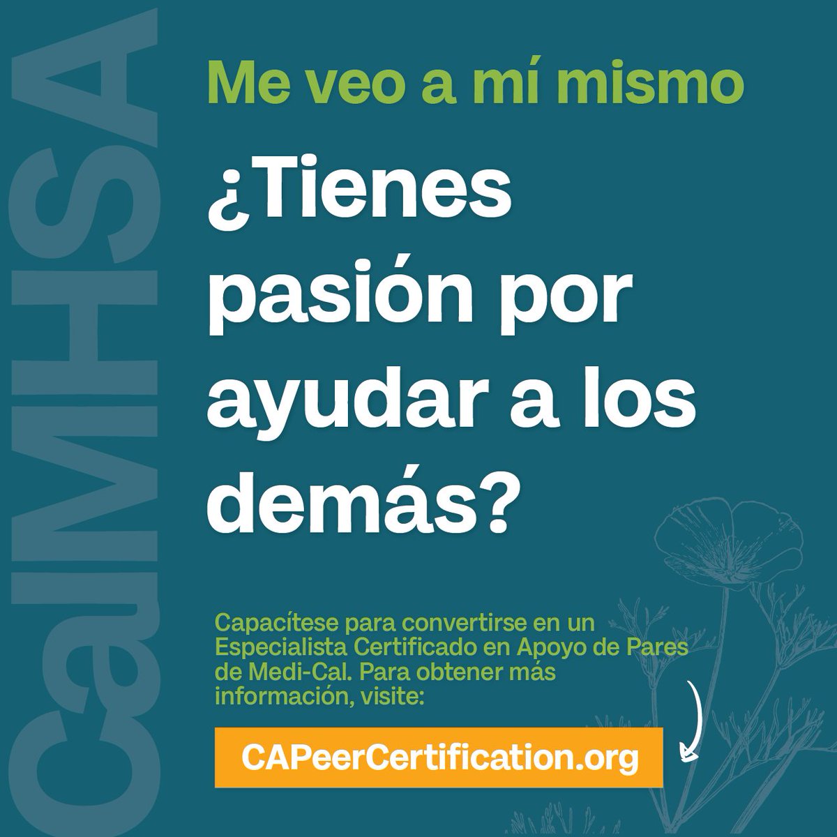 Passion for helping others and sharing your lived experience? Consider Medi-Cal Peer Support Specialist certification. CAPeerCertification.org #Peer #Peercertification #mentalhealth