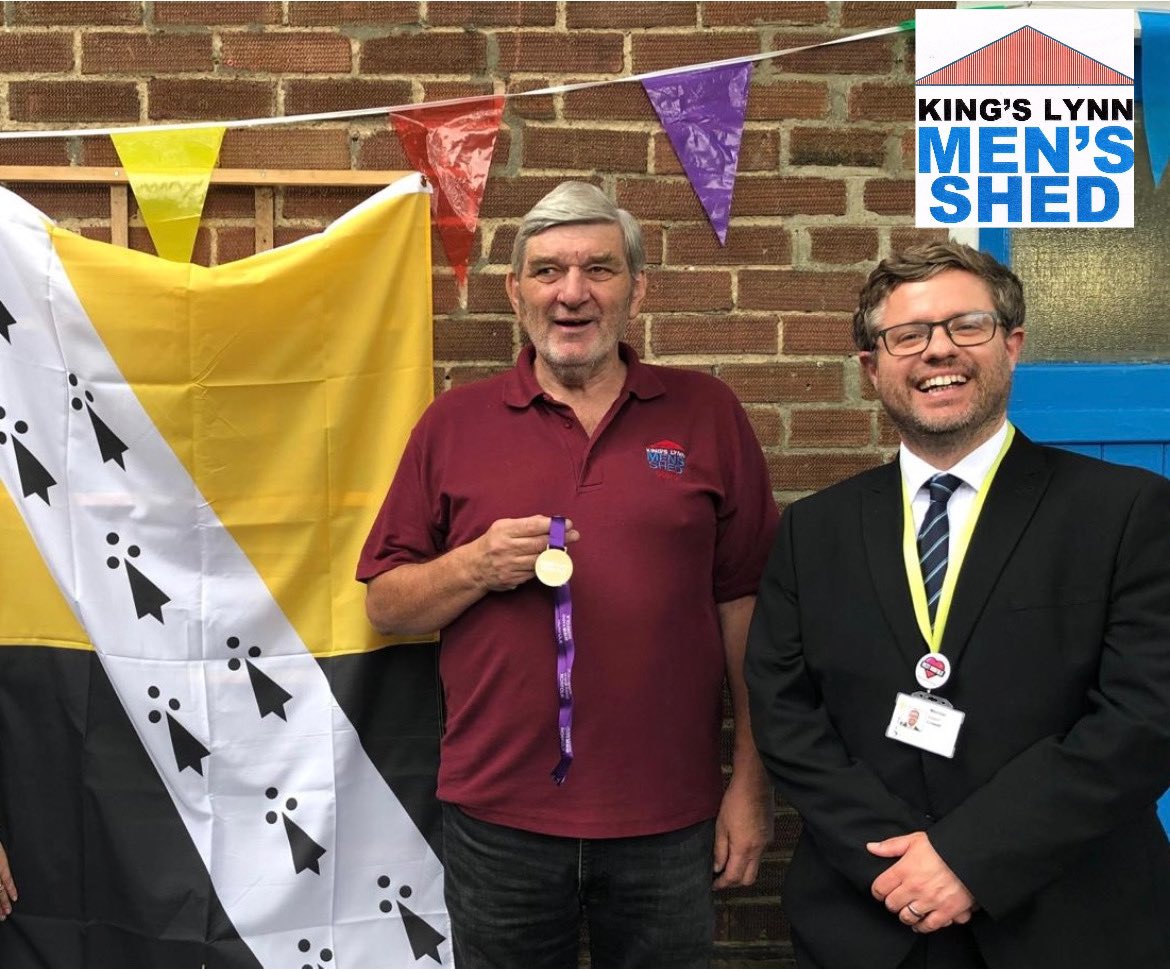 Well that was a great #NorfolkDay 🟡⚪️⚫️ Huge thanks to Men’s Shed #KingsLynn for showing me your site at lunch and meeting members. You made me feel very welcome and I look forward to working with you in the future on community projects. 🟡⚪️⚫️ @EDP24 @LoveWestNorfolk @NorfolkCC