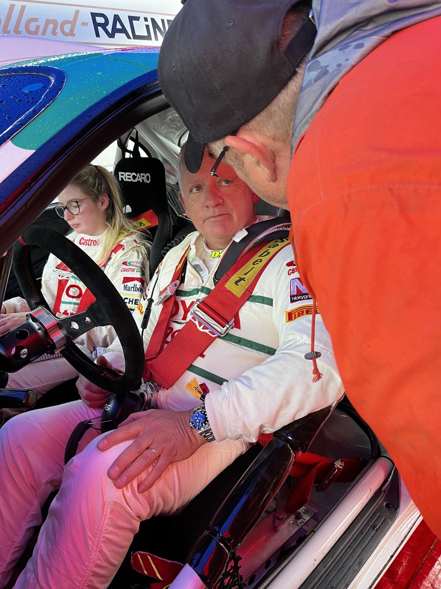 All ready for Eiffel Rally in Germany tomorrow. Shakedown done in the Celica. Ellie Williams on the notes, and great prep work by RDR Developments on the car. Wet &amp; slippery and thank god I have Pirelli Wets tyres!