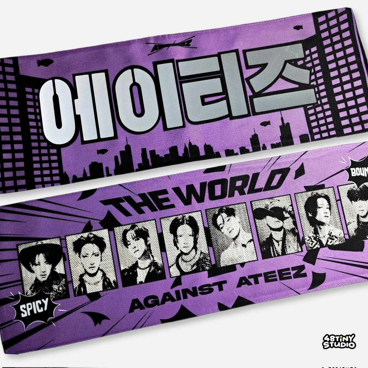 foratinystudio's tweet photo. [ #made48tiny ]

A preview of our #ATEEZ reflective cloth banner! Definitely a must have for concert goers who cheer hard 🥳 https://t.co/wCu8K6eUnu
