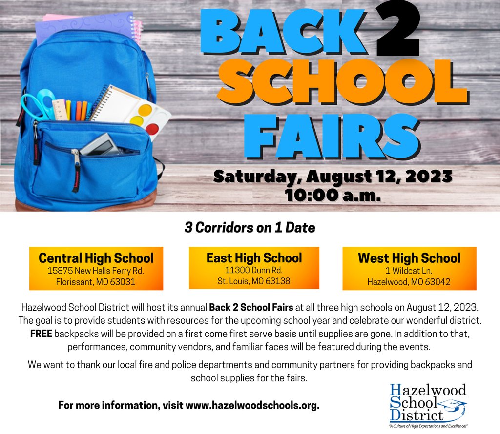 newHNMSPanthers's tweet photo. We can't wait to see all of our Panther families on August 12th at Hazelwood Central High School
#backtoschool #cantwait #Panterpride #HSDpride https://t.co/vuwqbJib2p
