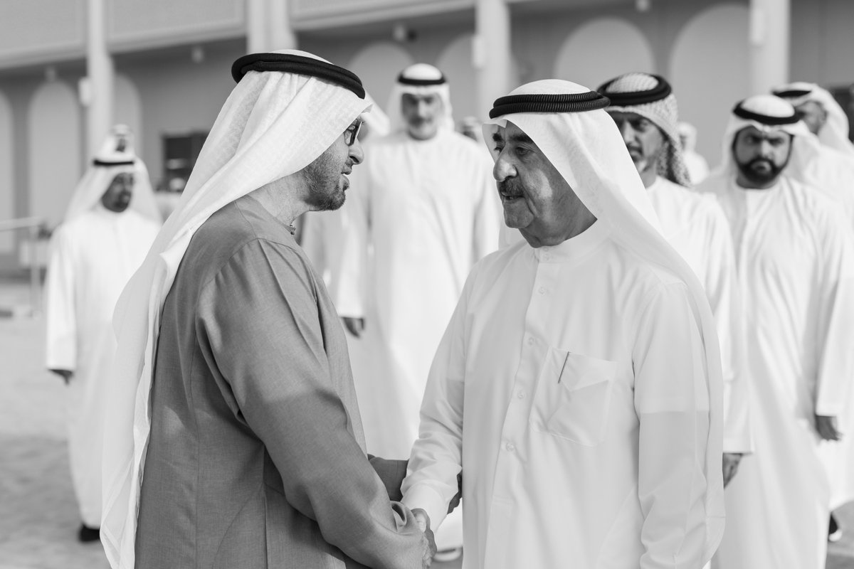 gulftoday's tweet photo. UAE President accepts condolences on the death of Saeed Bin Zayed from UAQ Ruler Sheikh Saud Bin Rashid Al Mu'alla
https://t.co/0EC3uGDUOb #SheikhSaeed https://t.co/9WoACskQIe