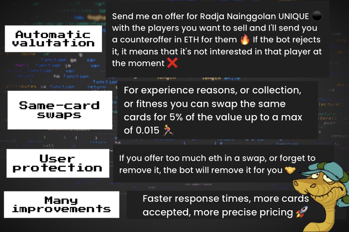 SirHiss_'s tweet photo. 🚀 SIR HISS 2.0🚀

Thanks for the helpful feedback 💙 I want to share all the affection I received from the community, so from now I will organize..🥁🥁

🤩🏆 FREE MONTHLY leagues with PRIZE POOL 🏆🤩

I'm gifting my Kylian Mbappe 🟡 to 1 who follows me, retweets & tags 2 friends

Ends at 14:00 UTC on Tuesday, August 1st!
