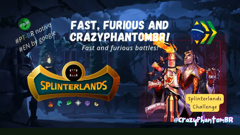 CrazyPhantomBR's tweet photo. (PT-EN) Fast, Furious and CrazyPhantomBR #03 
Hey guys, @CrazyPhantomBR participating in the Weekly Challenge, this is the best #play2earn game out there!! #Splinterlands!!
We are all #hive and #hivebr!

https://t.co/JR5ME0msG8 https://t.co/vs3u0TTEDG