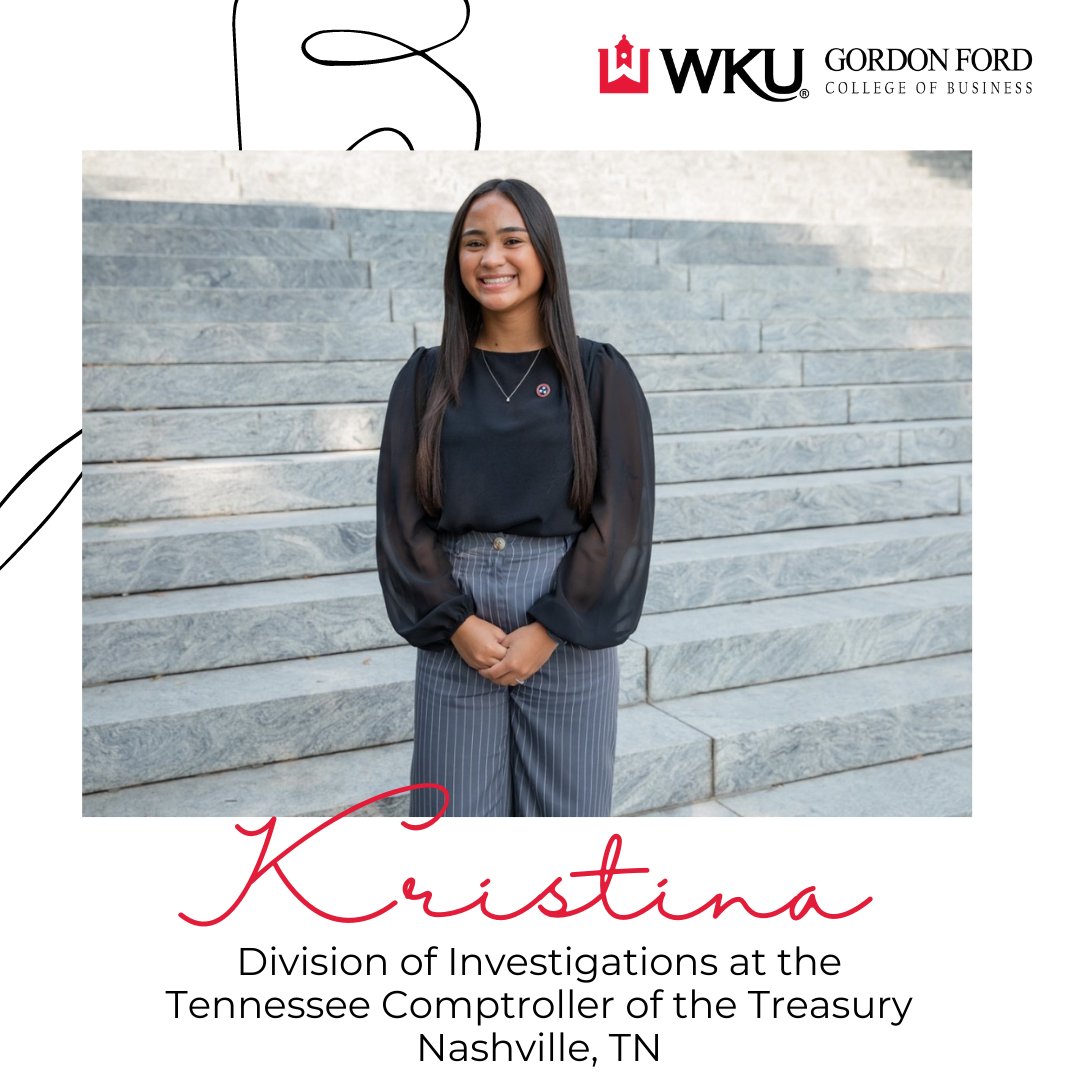 📈 Economics major, Kristina Lee Mosley is an intern for the Division of Investigations at the Tennessee Comptroller of the Treasury in Nashville, TN.

 #economics #intern #tennessee #internship #wku #youbelongatgfcb #nationalinternday23