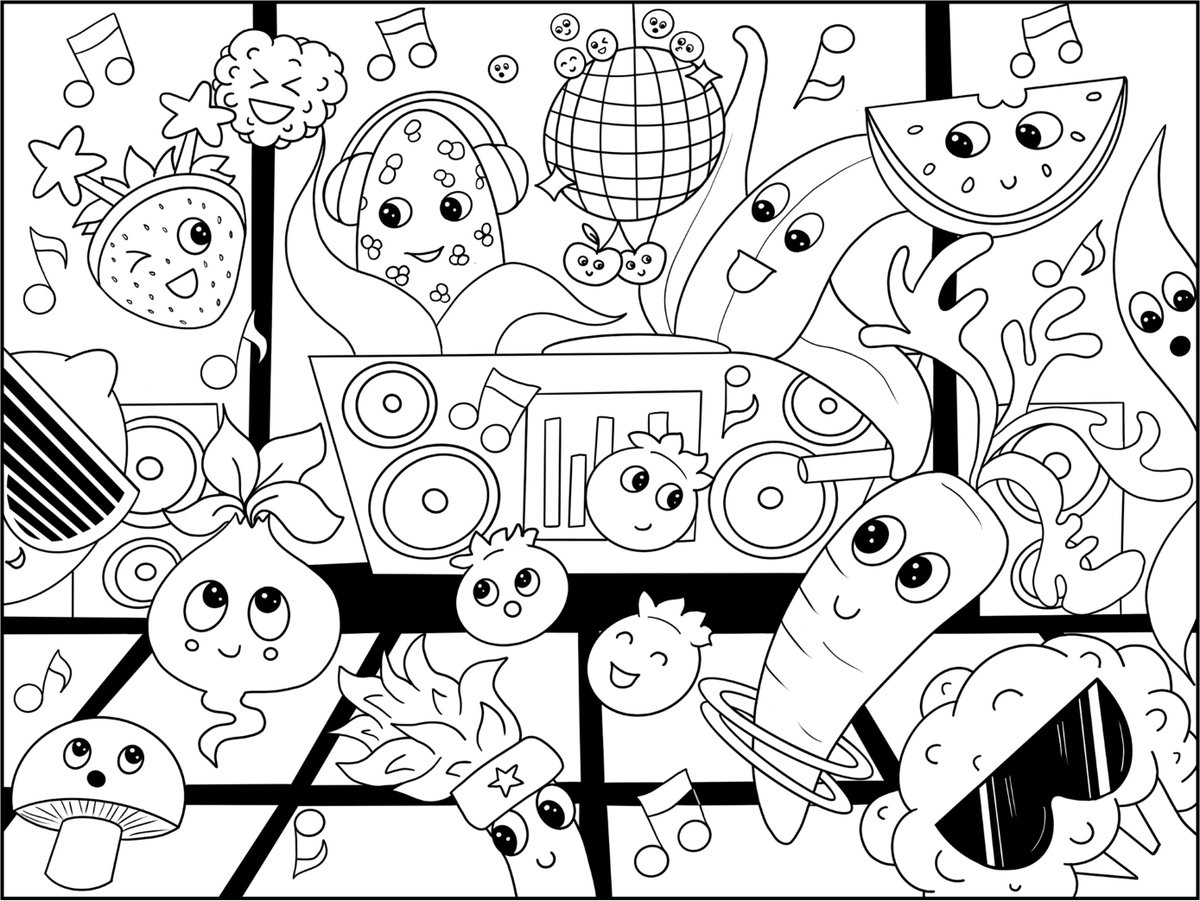 shelfmade's tweet photo. Free dancing fruit and vegetables colouring page available for libraries to download and use! 🍏🍌🍉🍇🥬🥦🥕���
https://t.co/gGKaNulJVx https://t.co/vDEuEZMjoE