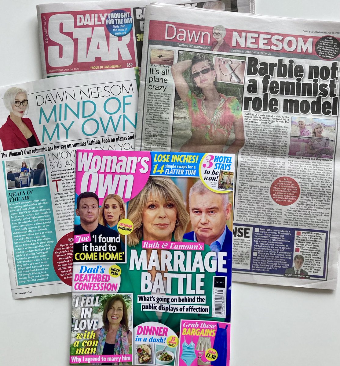 DawnNeesom's tweet image. This week’s ⁦@WomansOwn⁩ with my new column selling fast 😃 On sale all over weekend too👩🏼‍💻#dayjob #columnist #journalism #buyamagazine
