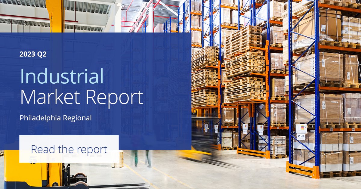 ColliersPhilly's tweet photo. Industrial market fundamentals are normalizing after two exceptionally strong years in the region. Download our Q2 2023 Philadelphia Industrial Report for market updates and insights from Research Director Rose Penny: https://t.co/BGPh9rGU05 https://t.co/JEVuQWzWcs