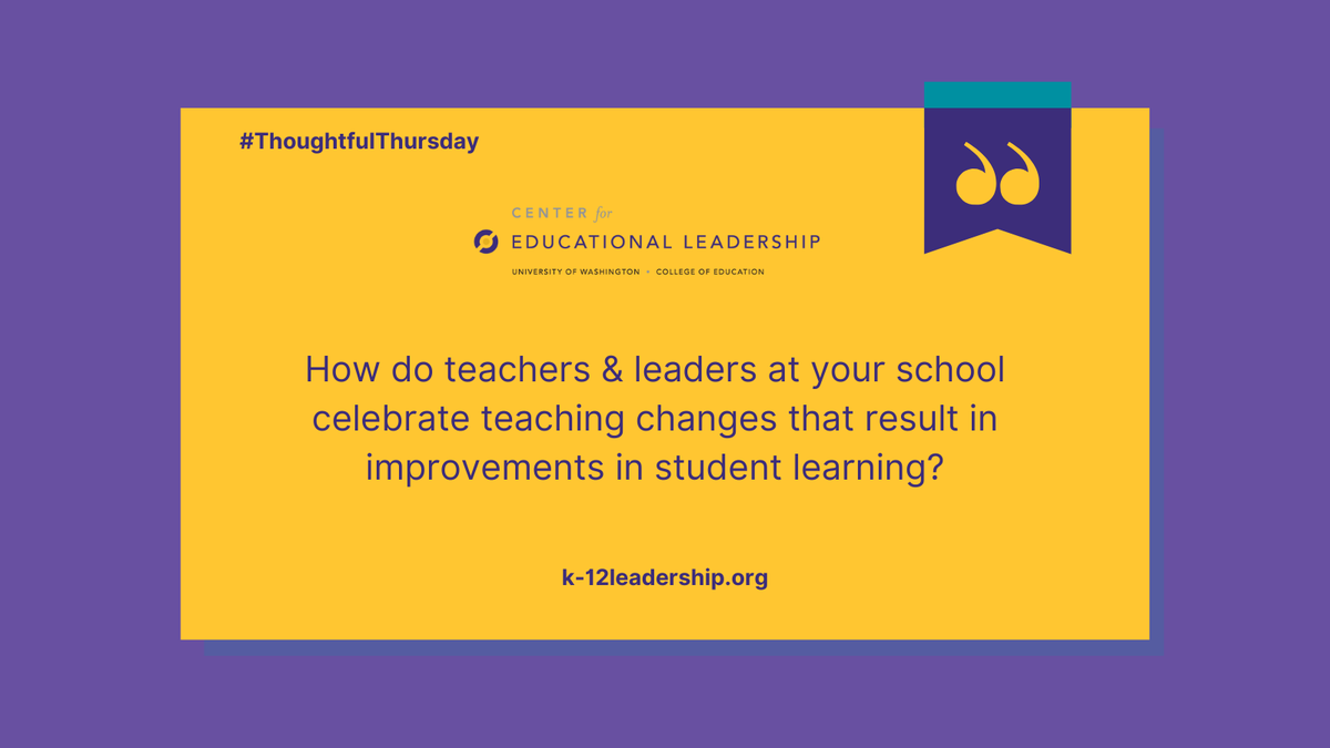 Ctr Ed Leadership (@uwcel) on Twitter photo The 2023-24 academic year is just around the corner. As you prepare for back-to-school, <a href="/UWCEL/">Ctr Ed Leadership</a>'s Teacher Learning Guiding Principles (hubs.ly/Q01Y_rqW0) helps leaders reflect on how teacher beliefs about their impact affects students. The 2023-24 academic year is just around the corner. As you prepare for back-to-school, <a href="/UWCEL/">Ctr Ed Leadership</a>'s Teacher Learning Guiding Principles (hubs.ly/Q01Y_rqW0) helps leaders reflect on how teacher beliefs about their impact affects students.