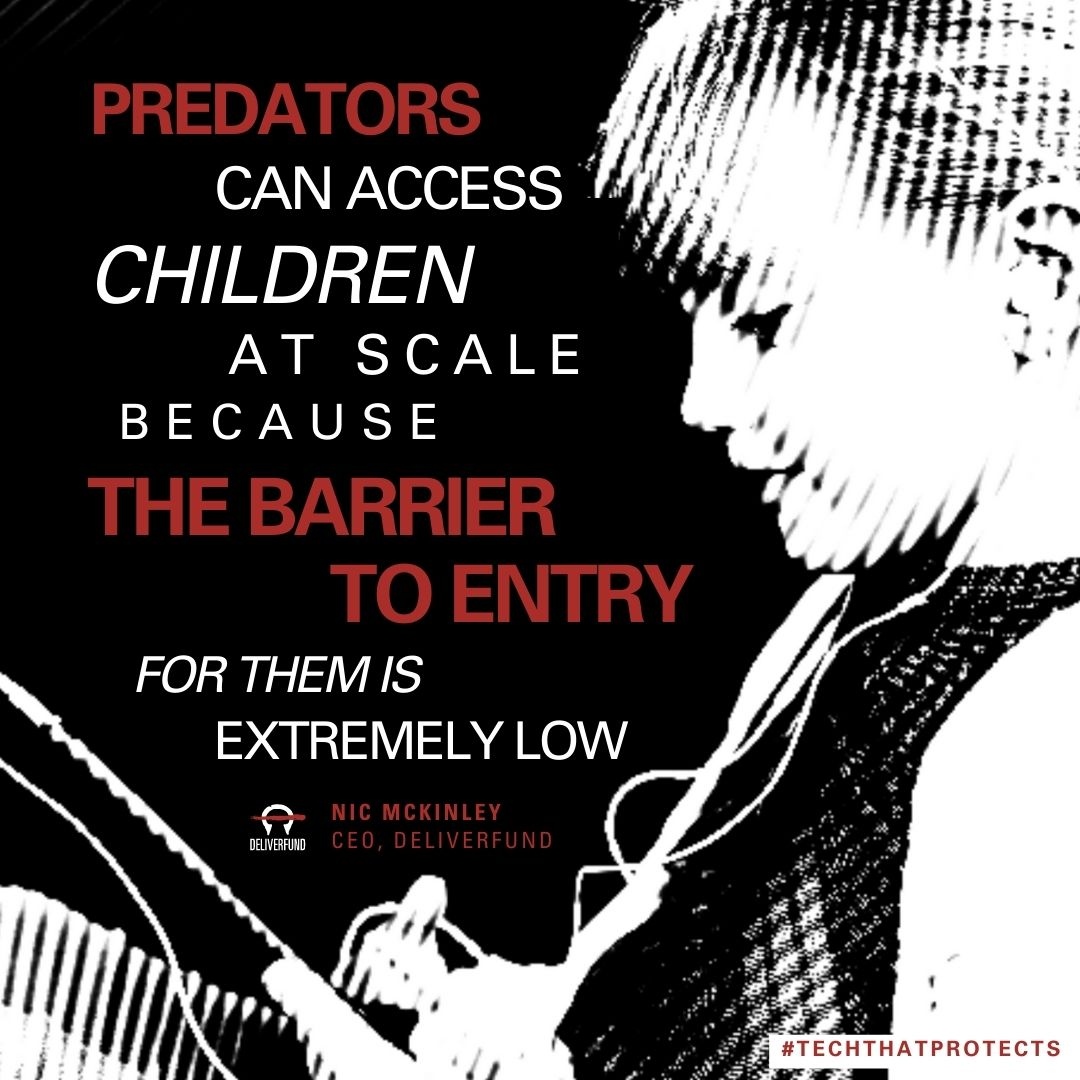 DeliverFund's tweet photo. Predators have easy access to children on a massive scale. All they need is an internet-connected device and internet access. They don't even have to own the device or the connection; it can be as simple as using a public library. 

#HumanTraffickingAwareness #TechThatProtects https://t.co/kYNp6YxUlH