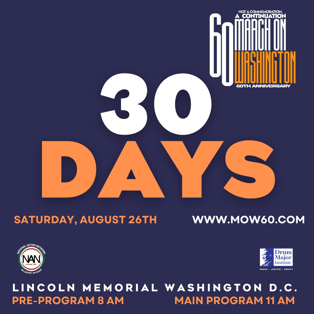 We are officially 30 days out from the 60th anniversary of the March on Washington. The Lawyers Committee is honored to be a co-chair for this event. We want to see everyone there. Register here to attend the march. mow2023.com