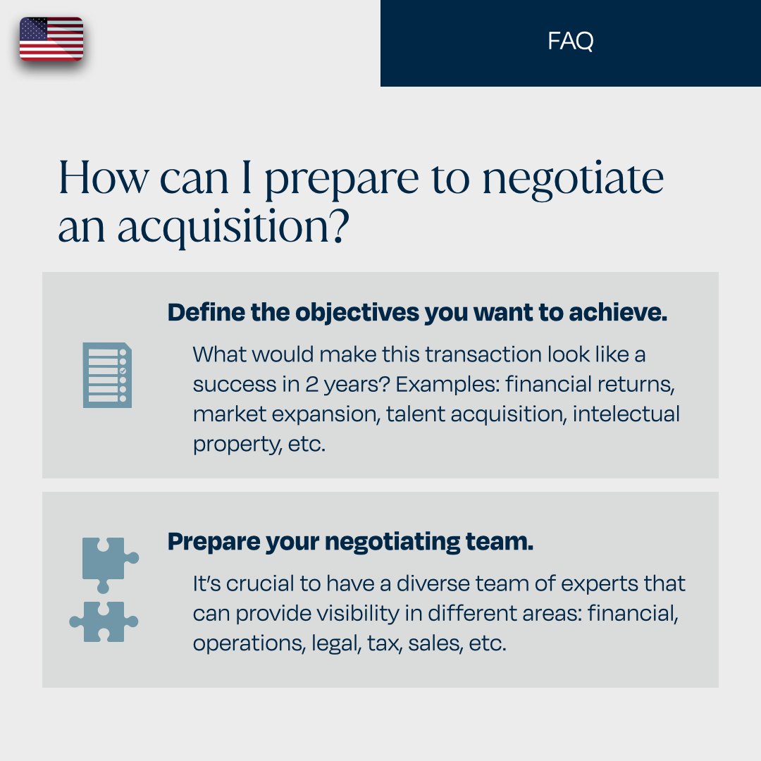 saluscs's tweet photo. How can one prepare to negotiate an acquisition? This is a complicated process that every SMB owner/leader should understand in order to grow inorganically.

We are a multidisciplinary team of experts prepared to guide you through these complicated M&amp;A processes.

Reach out! https://t.co/aj3Wj8J2TD
