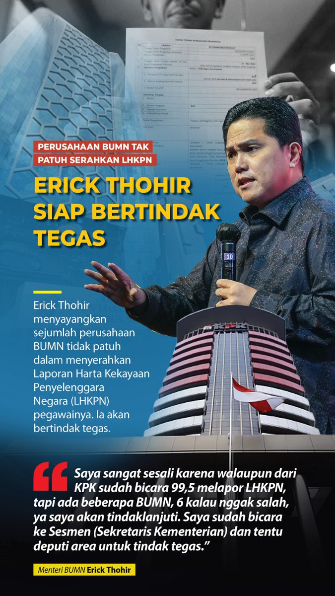 khadir627770's tweet photo. TEGAS!! Ini lah salah satu contoh bahwa Pak #ErickThohir adalah pemimpin #ProRakyat
Demi kebaikan #BUMN dan perekonomian Indonesia semua harus transparan, 
#UsutTuntas 

Cinta Laura
Asyura
Kamis
Daddies
Lido
#ceritaserem
MPL
Onic https://t.co/fdw7UcknNf