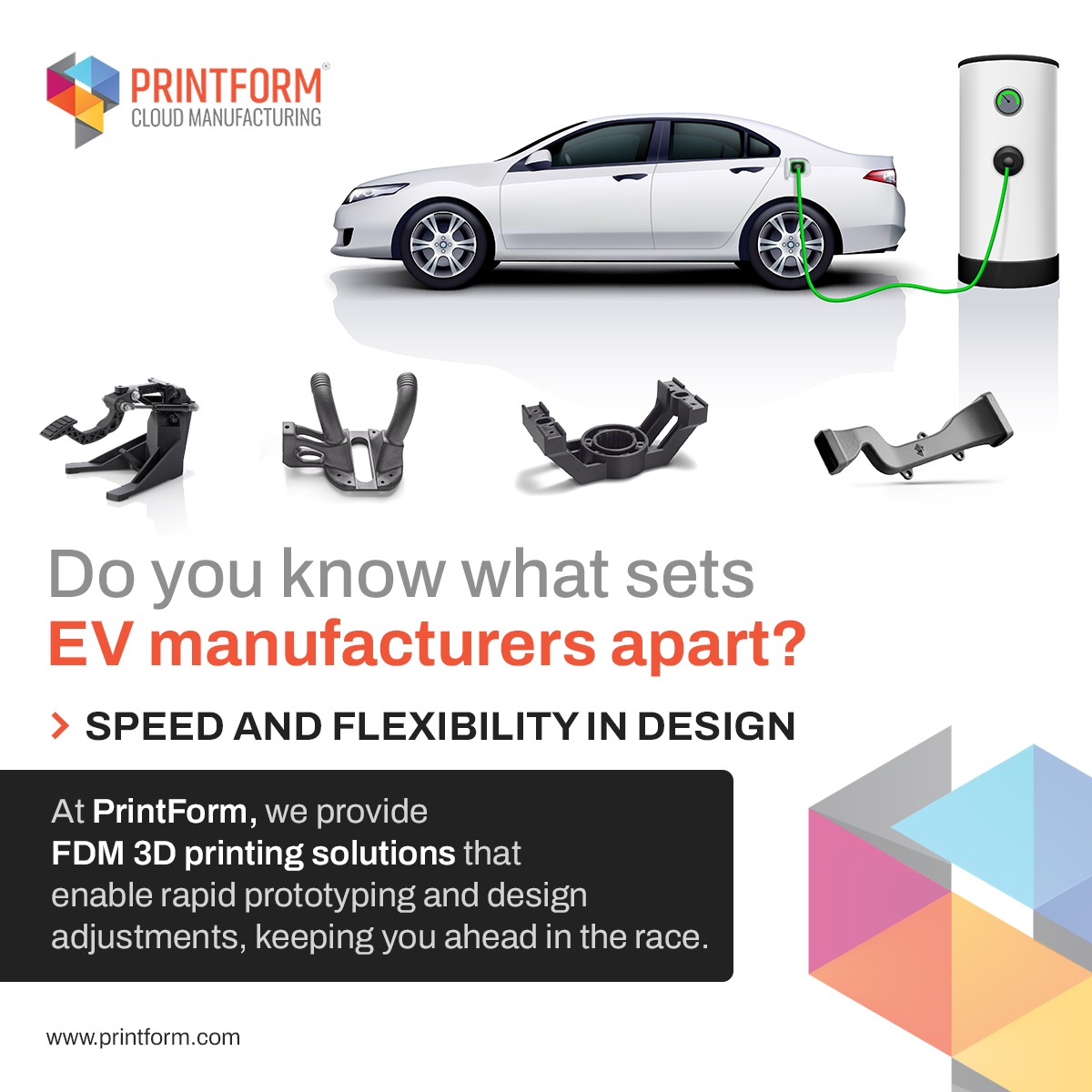 printformtech's tweet image. Stay ahead in EV manufacturing with Printform's cutting-edge FDM 3D printing solutions. Achieve speed and flexibility in design for rapid prototyping and seamless adjustments.

#DrivingInnovation #EVManufacturing #PrintformTech #3DPrinting #RapidPrototyping