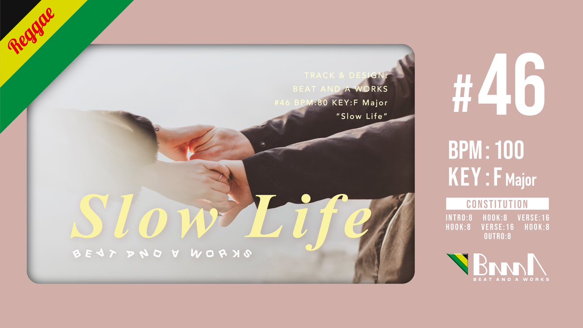 BEAT_AND_A's tweet photo. 【💿新トラック公開💿】

「 Slow Life 」

🔴トラック視聴▶️ 
https://t.co/aqD0WsDvr5

🟠フリー利用・質問など▶️ 
https://t.co/CcksOxDimI

🟡購入はこちら▶️
https://t.co/Mo4ySlOK7X

#フリートラック
#BEAT_AND_A #ビータナワークス
#HIPHOP #REGGAE #タイプビート
#typebeat #レゲエ https://t.co/tY9wiDk3Tv