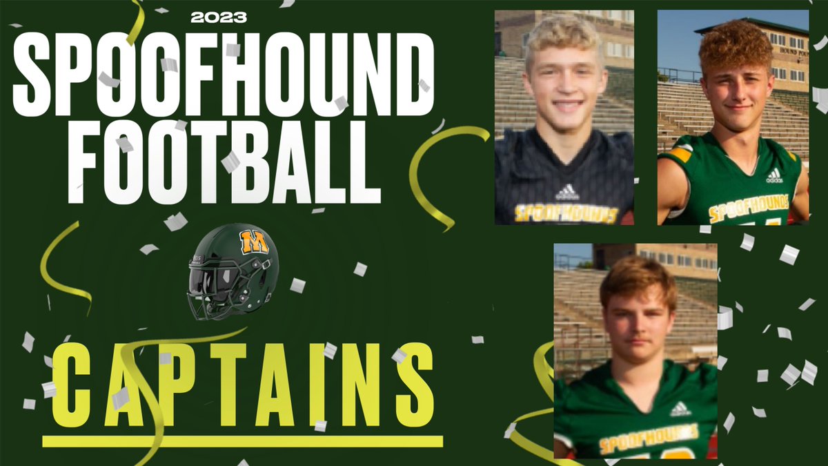 Congrats to our 2023 Captains.  Derek Quinlin, Delton Davis, and Owen Wonderly.  There's not a higher honor in any sport than to be elected by your teammates to be their leader.  This season is in good hands.  #SpoofhoundPride