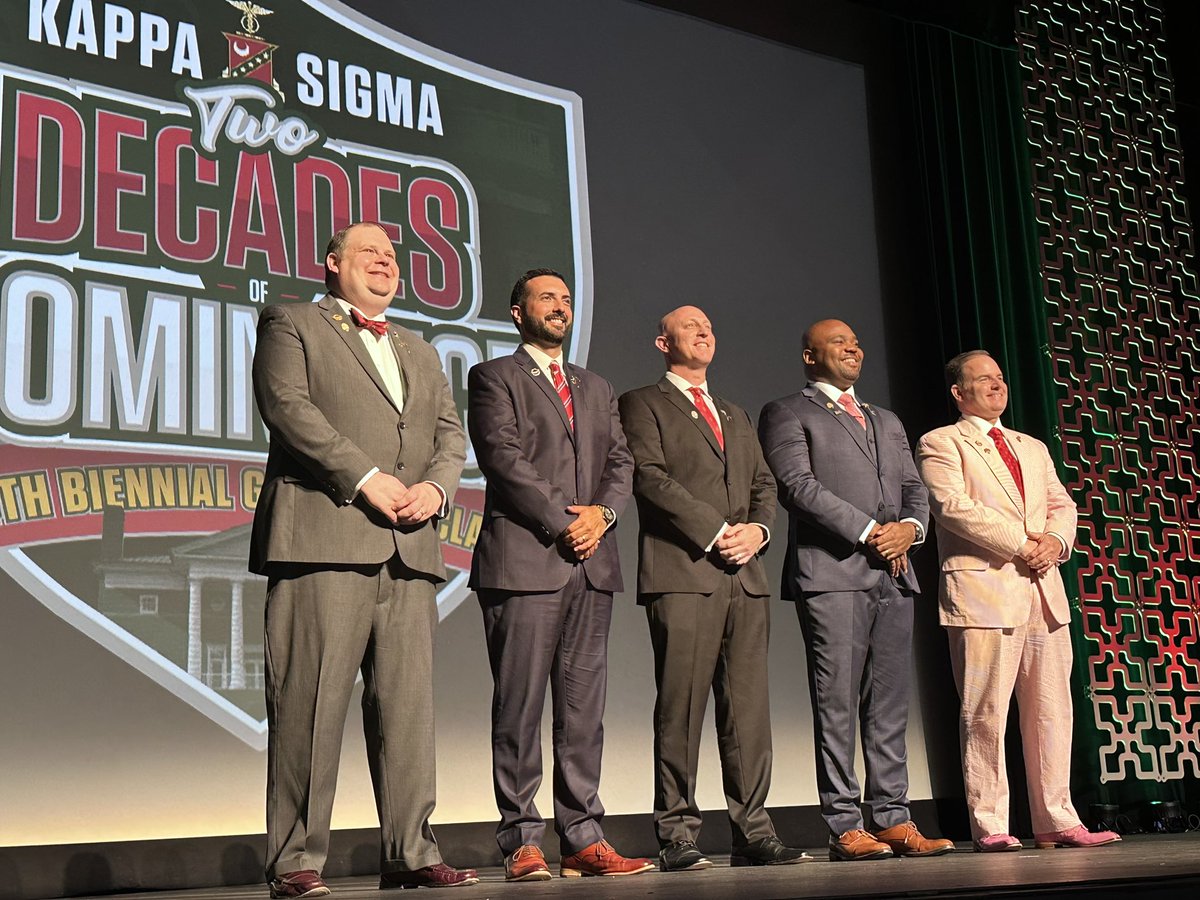 Congrats to the new SEC for the <a href="/KappaSigmaHQ/">Kappa Sigma</a>   #KSConclave23 #2Decades AEKDB