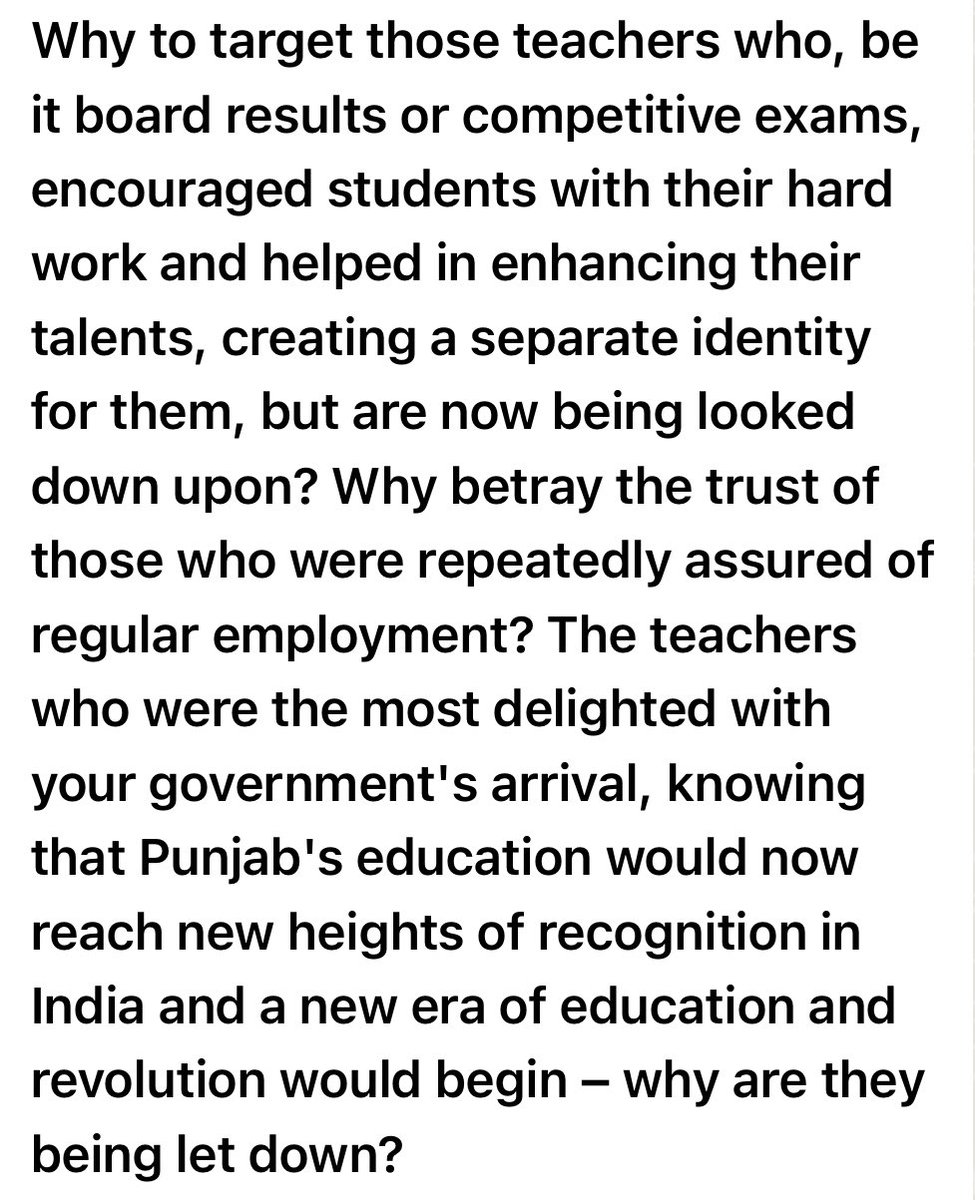 Harjass2326's tweet photo. @CMOPb @AAPPunjab @harjotbains @Sandhwan 

#AAP_govt_fails_to_regularise_Meritorious_teachers https://t.co/oUlDeSqBwT