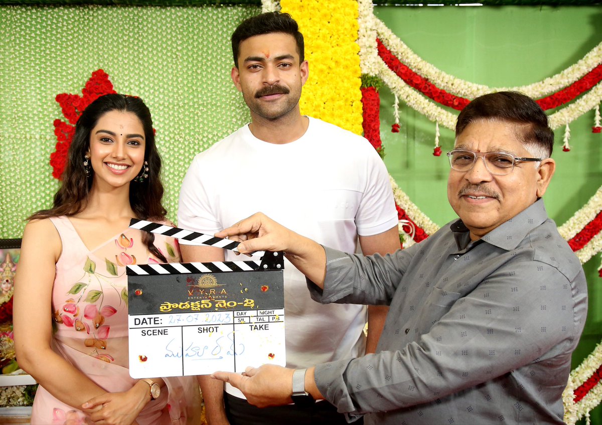 runrajarun123's tweet photo. A dawn of a whole new world ❤️🔥
@VyraEnts Production No.2, #VT14 Titled as #MATKA 🎬
In Telugu, Tamil, Hindi, Kannada & Malayalam💥
@IAmVarunTej @KKfilmmaker @norafatehi @gvprakash @PriyaSeth18 @mohan8998 @drteegala9
#MATKABegins 🔥 https://t.co/imp4GXzefG