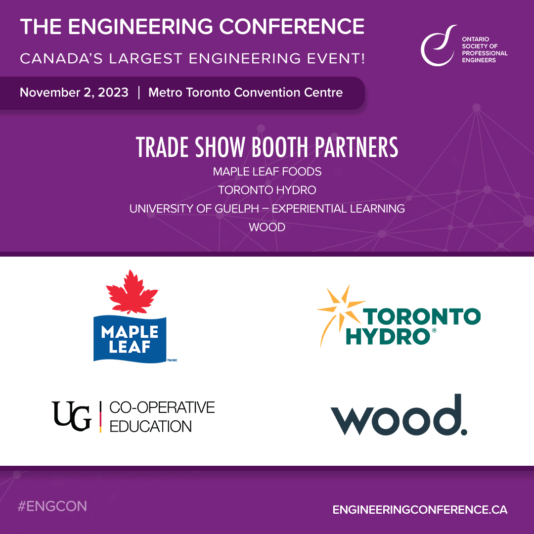 O_S_P_E's tweet photo. OSPE is pleased to announce our fourth slate of partners for the 2023 #EngCon on November 2. We look forward to partnering with leading industry and non-profit organizations to deliver Canada’s largest engineering event.

Full statement: https://t.co/5VADdhtDU8 https://t.co/PyPDxenaTI