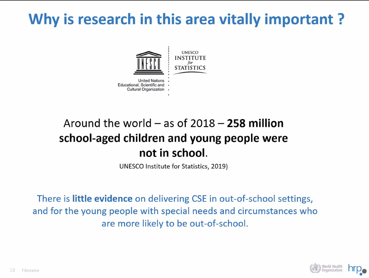 Our friend @ChandraMouliWHO and colleagues presented about #outofschool comprehensive #sexed. 'When it comes to #implementation, what is worth doing is worth doing well.' #CSE4genderequality