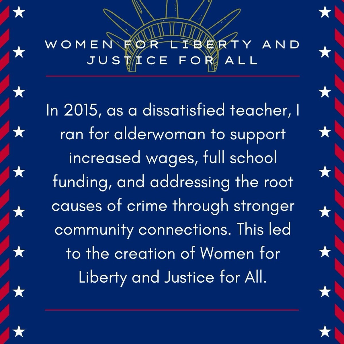 W4LJA's tweet photo. 🗽 Started Women for Liberty &amp; Justice for All to empower women of color in politics. Seeking fair wages, fully funded schools, &amp; safer communities through strong connections. Join us in fostering a just &amp; equitable society. Donate today: https://t.co/KAdjmn49uR #WomenForJustice https://t.co/sx0d6qxeLH