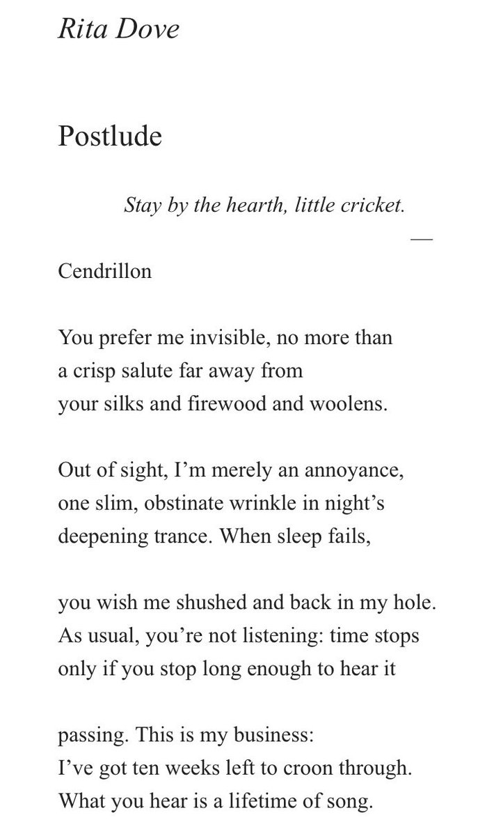 Postlude by Rita Dove. 💐#poetry (thanks to <a href="/parisreview/">The Paris Review</a>)