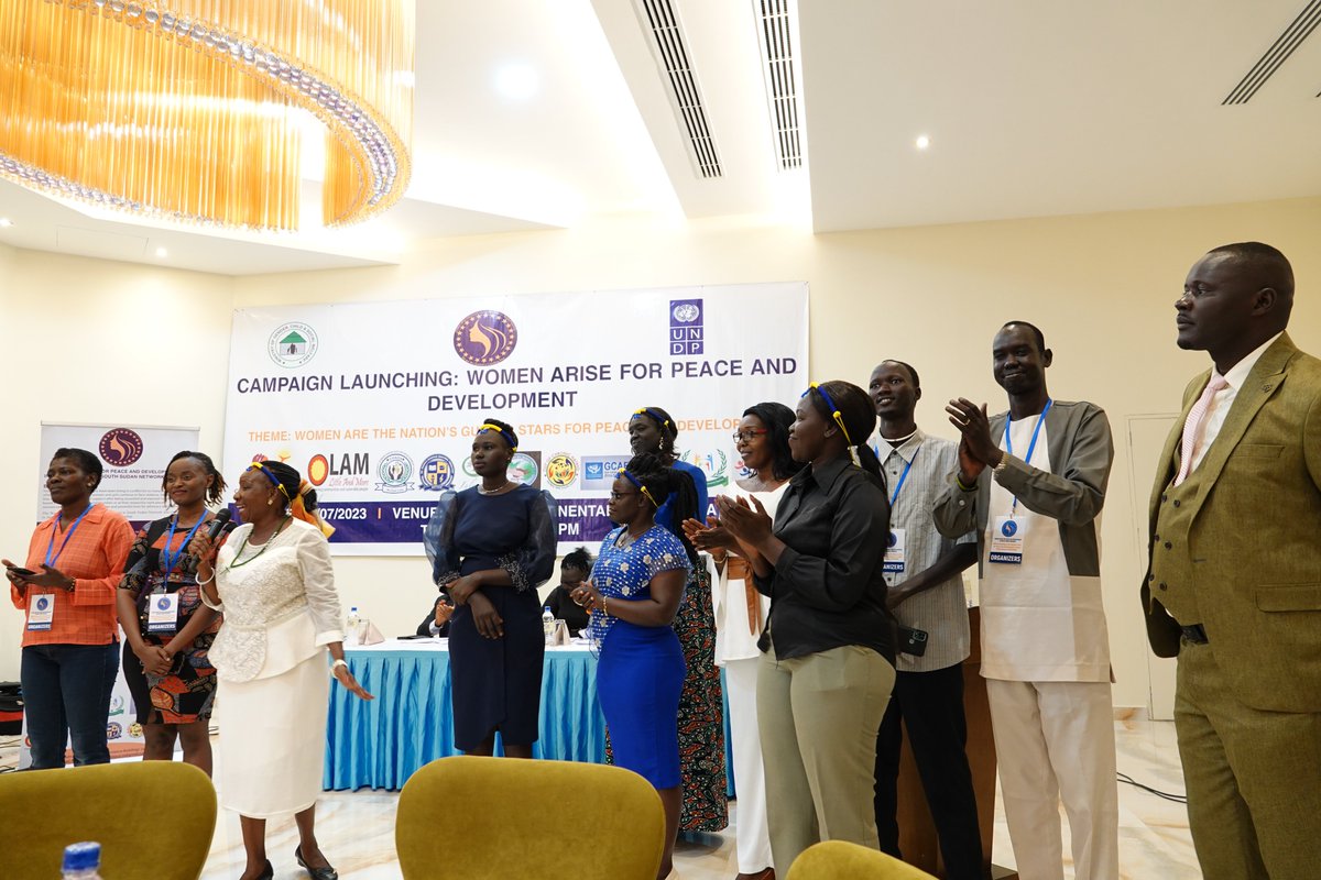 undpsouthsudan's tweet photo. Today Hon. Aya Warile, Min. of Gender, Child and Social welfare supported by UNDP launched Women Arise For Peace and Development in South Sudan (WAPDSS) consortium, formed by 12 National Women-Led Organizations to campaign &amp; advocate 4 rights of women, girls, youth &amp; children 🇸🇸. https://t.co/mnH18eGBMs