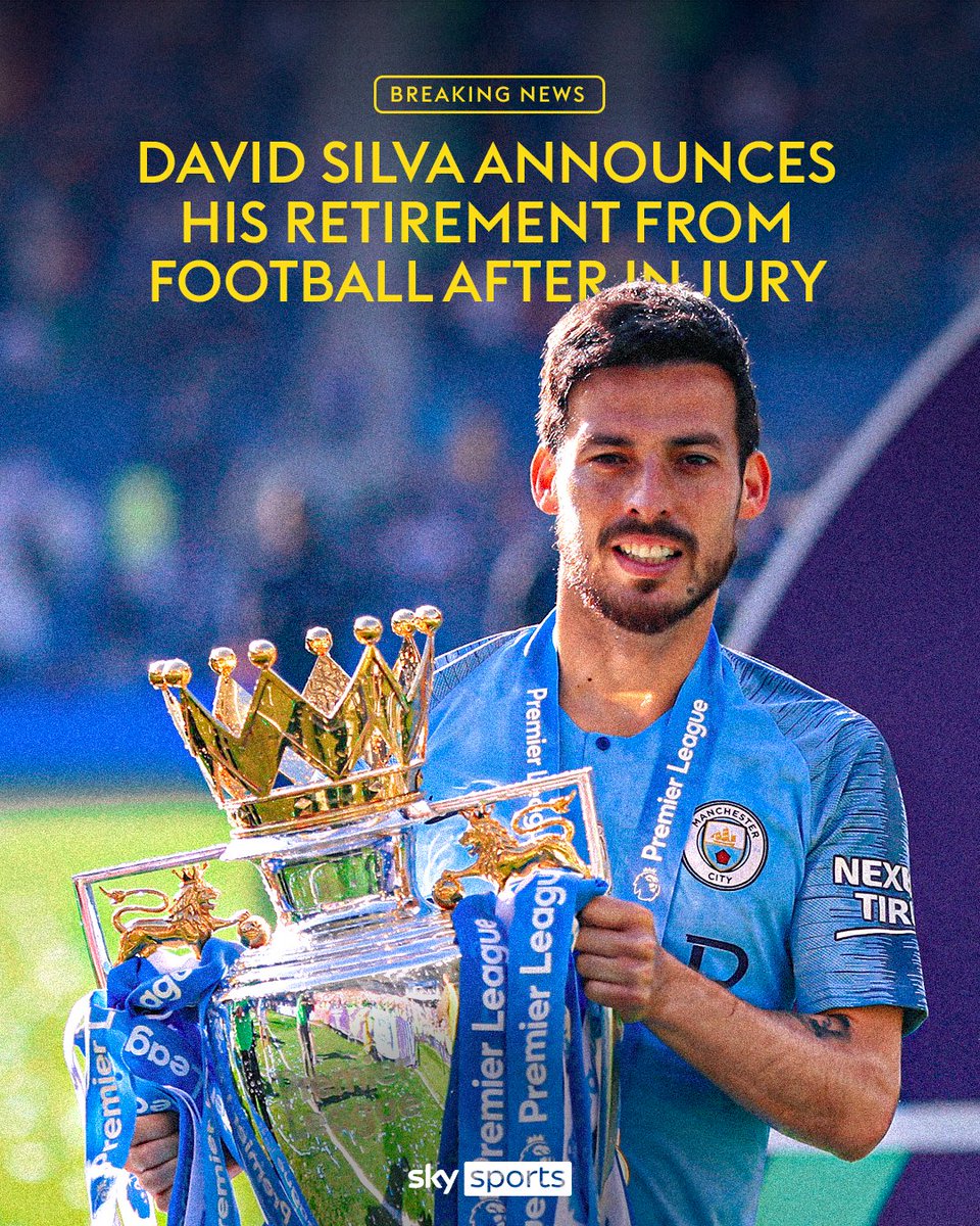 SkySportsPL's tweet photo. BREAKING: David Silva has retired from football after suffering a serious knee injury 🚨 https://t.co/wFRoZJaj5D
