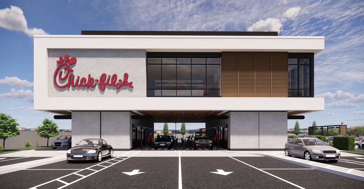 Chick-fil-A is testing two new restaurant designs to meet digital demand. Chick-fil-A’s new drive-thru concept includes four lanes and an elevated kitchen, while its walk-up concept is designed for urban markets. Both will be tested in 2024. ow.ly/oiJm104PtM8