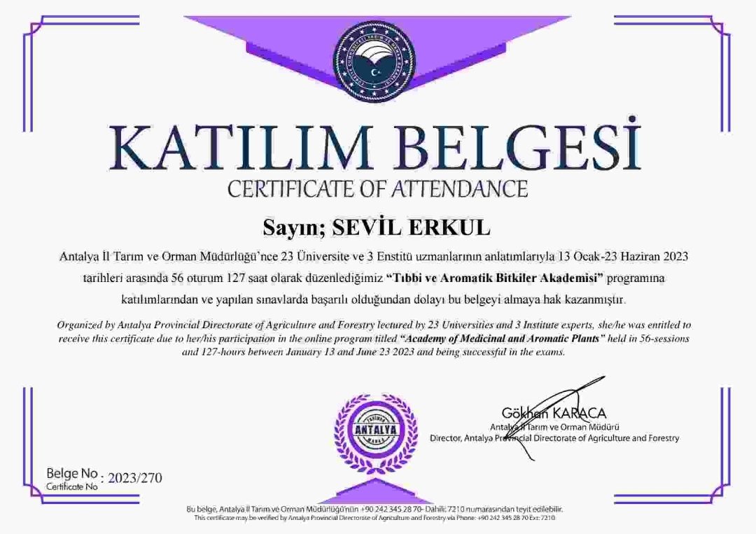 #belgemgeldi 

Eğitim sürecinde değerli bilgi ve katkılarından dolayı saygı değer tüm hocalarımıza, bu eğitime gönül veren bize sunan kıymetli <a href="/gokhankaraca_/">Gökhan Karaca</a> <a href="/ibrahim_irmak/">İbrahim Irmak</a> <a href="/Chaladcl/">Chala.dcl</a> <a href="/ELFAKKAYA6/">KAMU MÜHENDİSİ ELİF AKKAYA</a>  <a href="/antalyailtarim/">Antalya İl Tarım ve Orman Müdürlüğü</a> ve emeği geçen tüm ekibe çok teşekkür ederim.  💐💐💐