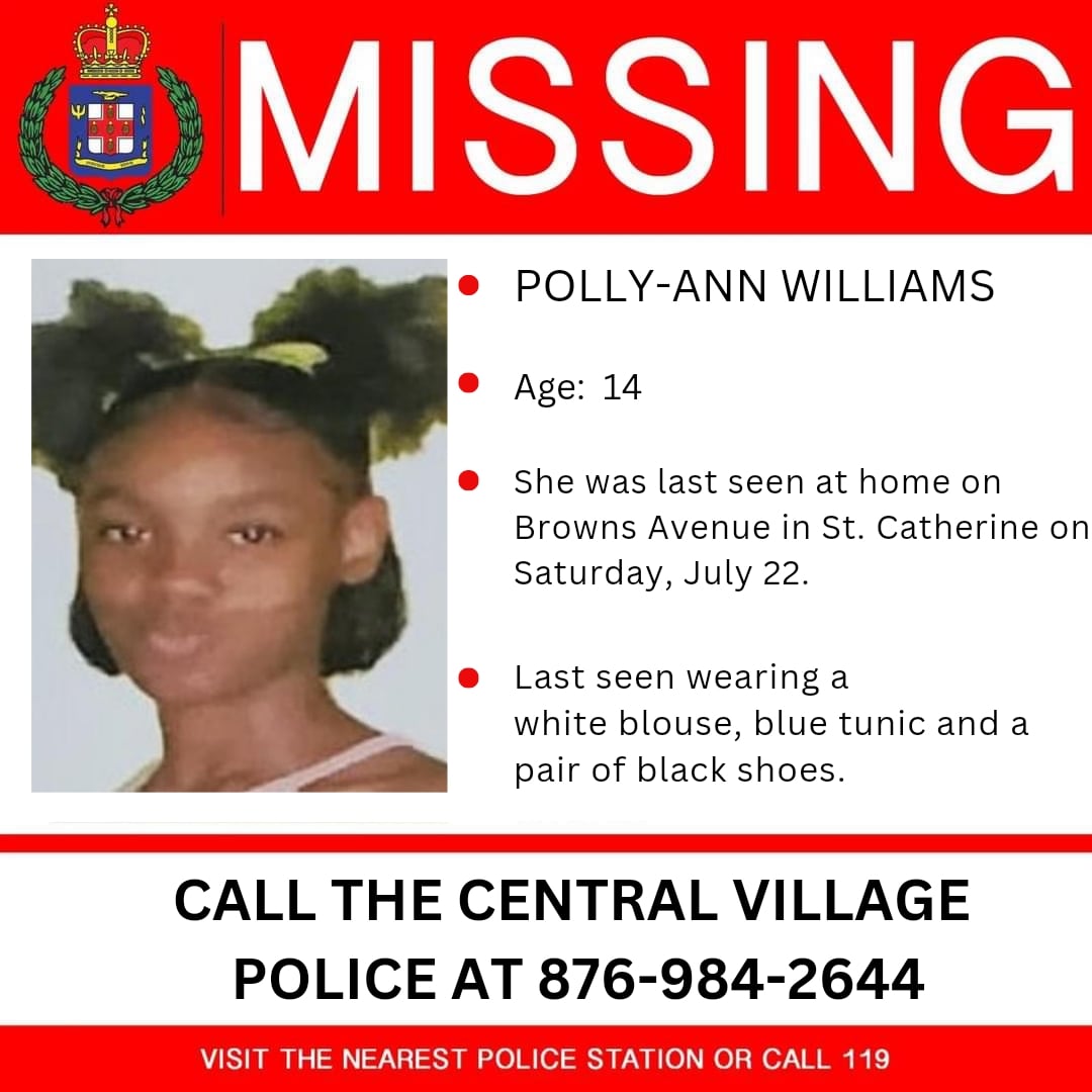 JamaicaConstab's tweet photo. Help us to find 14-year-old Polly-Ann Williams. #Missing https://t.co/mDE8ca4yp7