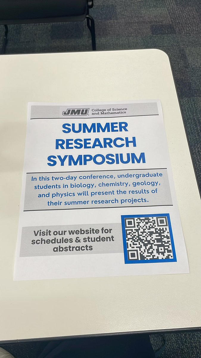 Its time to enjoy the fruits of the REUs Programs at @JMUCSM @JMUresearch @JMU