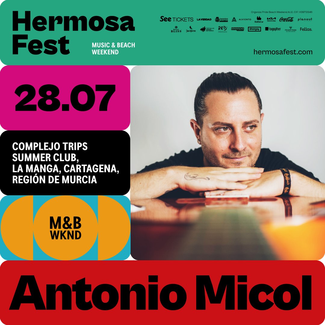 hermosafest's tweet photo. ¡Sorpresa! Para el concierto de mañana de @camelaoficial se une como artista invitado @antmicol  🙌❤️
🕐 Abrirá el concierto a las 21:30h
🎟️ Entradas al mismo precio en https://t.co/DKKganvMuM
Vente a disfrutar del la #SummerParty de Hermosa fest con estxs pedazo de artistas. 😍 https://t.co/zqD9uO6zEX