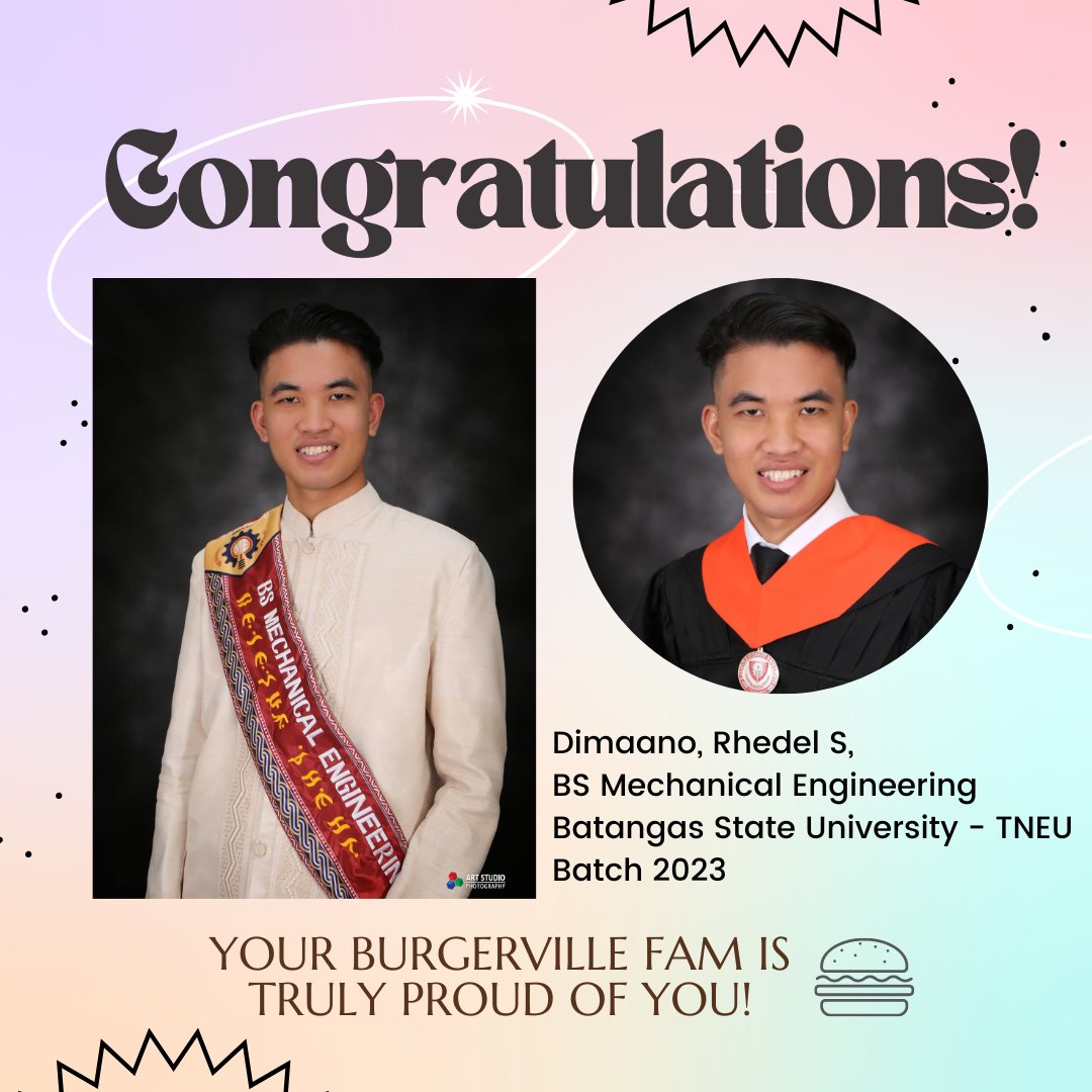 SehamDaghlasWW's tweet photo. Warmest congratulations to the two of our admins! Thank you for all your hard work and dedication which  have brought you to  your own momentous milestone. 🎓👨🏻‍🎓👩🏻‍🎓

Burgerville Family congratulates you for your own endeavors! @sehamburger, is truly proud of you guys! ❤️‍🔥✨ https://t.co/EZUpnpsuzS