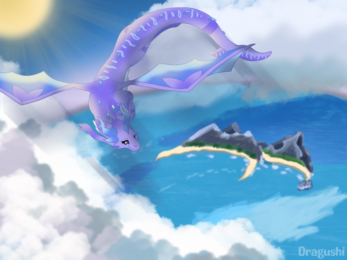 Soaring high above the shimmering waves, Dragushi embraces the ocean breeze with pure delight! 🌊✨
#dragushi #furryartist #artistsontwitter #dragon #dragonart #furry