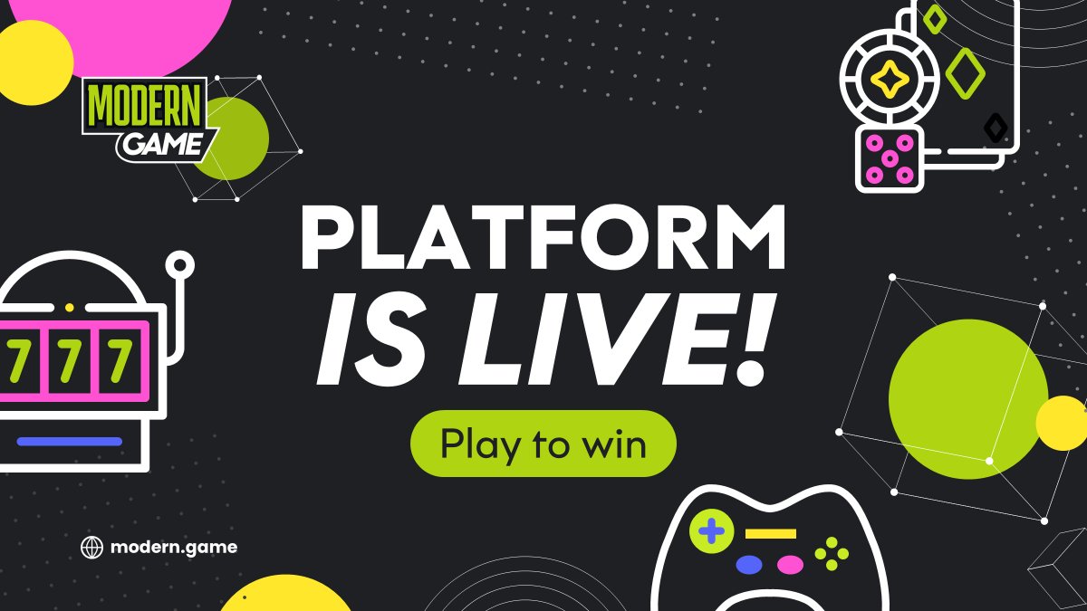 ModernGame89's tweet photo. PLATFORM IS LIVE! 🥳

Play to win big using over 100 accepted cryptocurrencies. 

Hundreds of different crypto &amp; NFT games to choose from. Your Modern Game, is here!

Play now: https://t.co/CWX98y38WB https://t.co/6P0y2mkhun