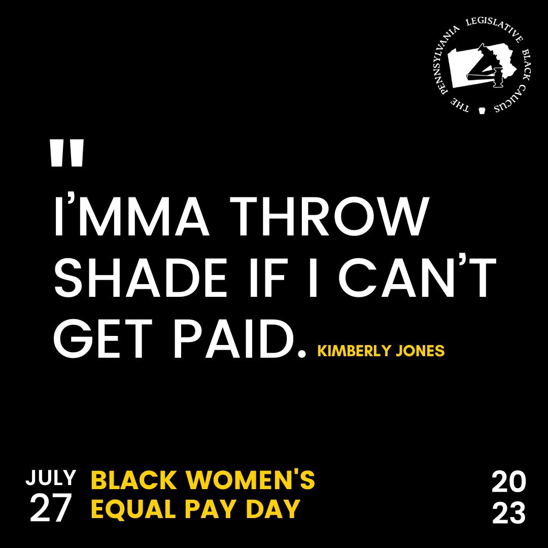 Our ancestors worked for free. Pay us what you owe us. PERIOD.

#blackwomensequalpayday #payblackwomen #repmayes @pahousedems @palegblkcaucus @PAWomensHealth