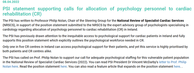 Irish Association of Cardiac Rehabilitation (IACR) tweet media