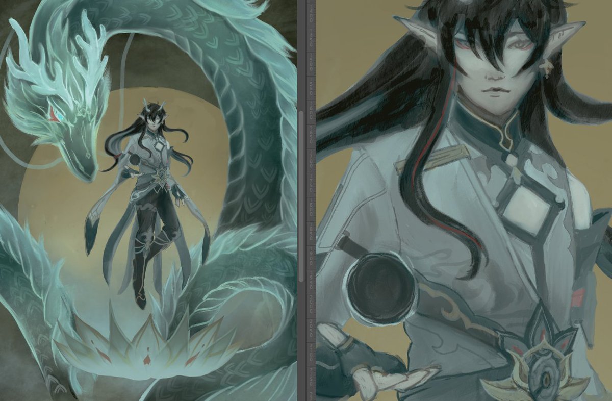moodscape's tweet photo. W.I.P. #honkaistarail #honkaistarrailfanart #danheng #ImbibitorLunae https://t.co/s7p8Jr7Zgx