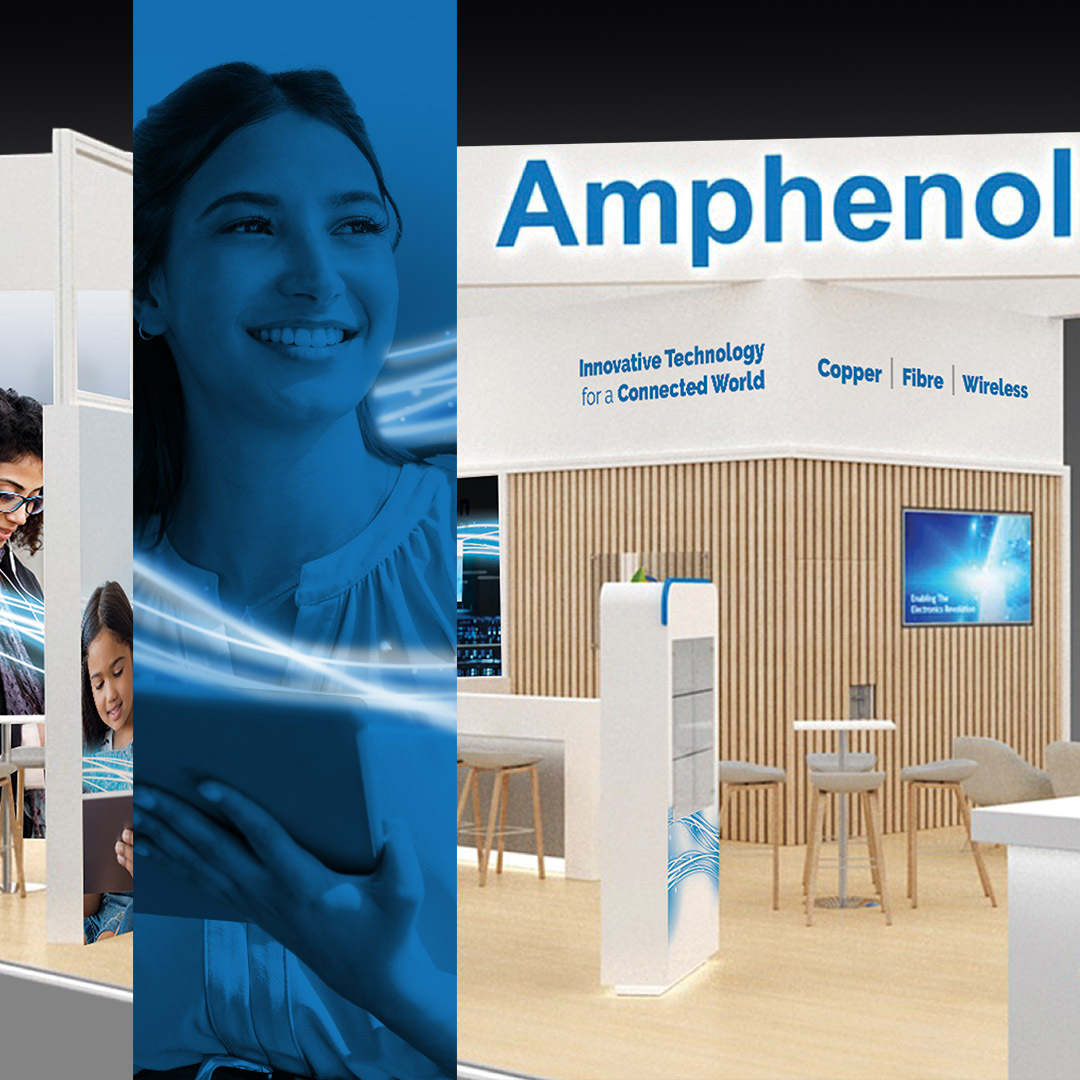 ridgemarketing's tweet photo. Over the last decade, we've worked with Amphenol Broadband Solutions and their sister companies to elevate their brand.
This spring, we upgraded their trade show booth design to showcase how their innovative tech powers the connected world.
See more: https://t.co/jpqvH7JqTN https://t.co/wZHxs00zew